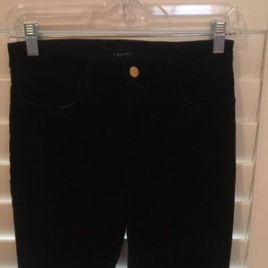 J Brand Black Velvet Skinny Pants